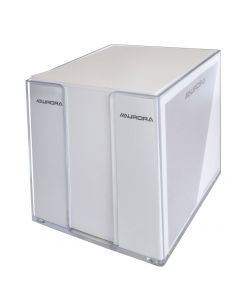 Cub hartie alba 9x9x9cm, cu suport plastic, AURORA