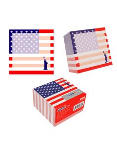 Cub notes autoadeziv 70 x 70 mm, 400 file, Stick"n USA - alb