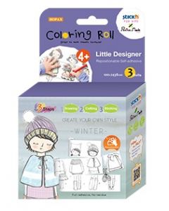 Cutie creativa cu role pentru colorat, 3 buc/set, Stick"n Little Designer - iarna