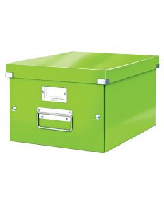 Cutie depozitare LEITZ WOW Click & Store, carton laminat, medie, verde