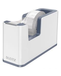 Dispenser banda adeziva LEITZ WOW, PS, banda inclusa, culori duale, alb-gri