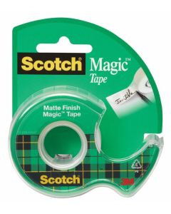 Dispenser cu banda adeziva transparent mata, invizibila la copiere, 19mm x 7.5m, 3M - SCOTCH Magic