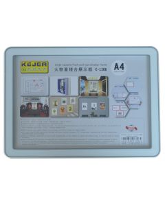 Display nume din plastic, 297 x 210mm, KEJEA - gri