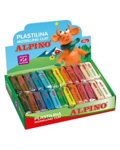 Display plastilina standard, 24 x 50gr./display, ALPINO - 12 culori asortate