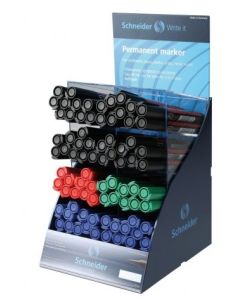SIS Display SCHNEIDER Maxx 130, 80 markere permanente (40-negre, 20-albastre, 10-rosii, verzi)