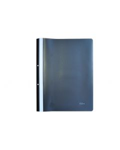 Dosar Plastic cu Șină și Găuri Optima - 10 Buc/Set, 120/180 Microni, Negru