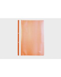 Dosar Plastic cu Șină și Găuri Optima - 10 Buc/Set, 120/180 Microni, Portocaliu