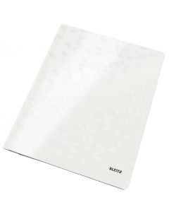 Dosar cu sina Leitz WOW, carton laminat, FSC, A4, 250 coli, alb