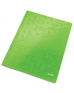 Dosar cu sina Leitz WOW, carton laminat, FSC, A4, 250 coli, verde