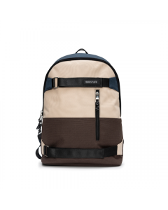 Rucsac BESTLIFE Col-Skate, 42x30x15cm, compartiment laptop 14.1 inch, albastru/bej/maro