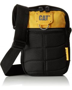 Geanta mini tableta CATERPILLAR Millennial Classic - Rodney, material 600D polyester - negru/galben