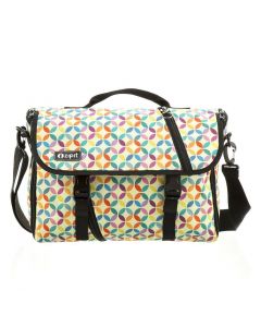 Geanta reversibila ZIPIT, cu husa laptop 14 inch - cercuri colorate