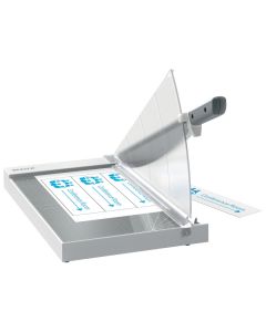 Ghilotina LEITZ Office Precision, A4 MAXI, 15 coli, indicator laser inclus, gri