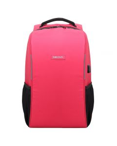 Rucsac BESTLIFE Travelsafe, laptop 15.6 inch, forma aerodinamica, conector USB si type C, rosu