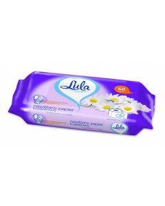 Hartie igienica umeda pentru toaleta, 60 buc/pachet, Lula - miros de musetel