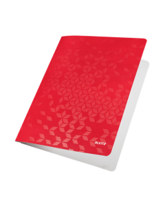 Dosar cu sina LEITZ WOW, carton laminat, FSC, A4, 250 coli, rosu