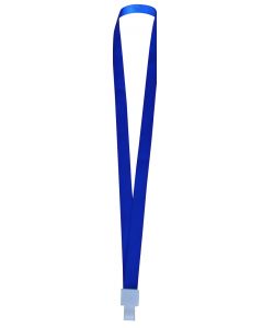 Lanyard textil, 15mm latime,spring clip, KEJEA - albastru