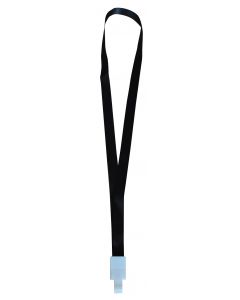 Lanyard textil, 15mm latime,spring clip, KEJEA - negru