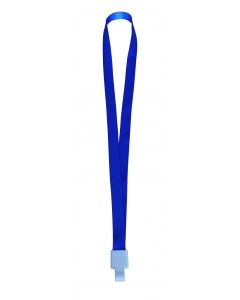 Lanyard textil, 15mm latime,sliding clip, KEJEA - albastru