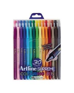 Liner ARTLINE Supreme, varf fetru 0.6mm, 30 culori/set