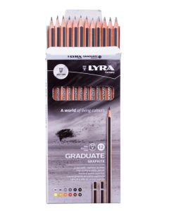 Creion grafit LYRA Graduate, 12 buc/cutie, pentru desen artistic si tehnic