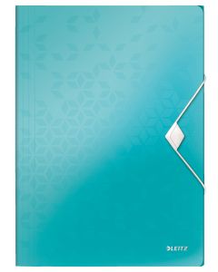 Mapa cu elastic LEITZ WOW, PP, A4, 150 coli, turcoaz