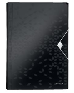 Mapa tip proiect LEITZ WOW, PP, A4, 250 coli, negru