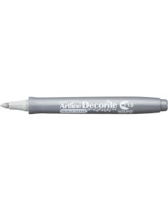 Marker ARTLINE Decorite, varf rotund 1.0mm - argintiu