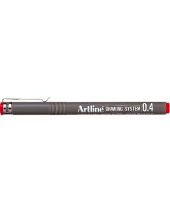 Liner pentru desen tehnic ARTLINE, varf fetru 0.4mm - rosu