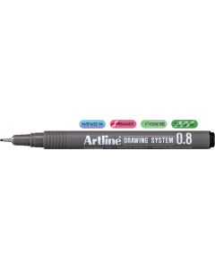 Marker desen tehnic ARTLINE, varf fetru 0.8mm - negru