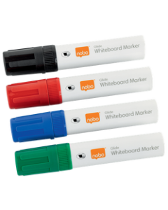 Marker NOBO, pentru table si flipcharturi, varf 5-12 mm, Jumbo, 4 buc/cutie, diverse culori