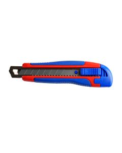 Cutter basic Optima, lama 18mm SK7, sina metalica, ABS cu rubber grip