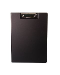 Clipboard dublu A4, plastifiat PP, Optima - negru