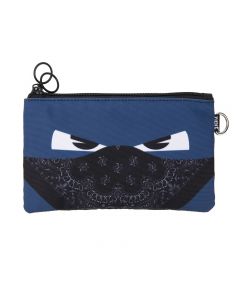 Penar dublu cu fermoar si masca material textil, ZIPIT Face-It Bandit - albastru