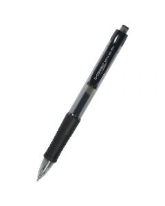 Pix cu gel, mecanism retractabil, rubber grip, 0.5 mm, Q-Connect - negru