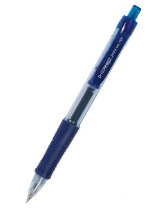 Pix cu gel, mecanism retractabil, rubber grip, 0.5 mm, Q-Connect - albastru