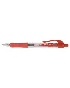 Pix cu mecanism, rubber grip, varf 1.0mm, Q-Connect - rosu