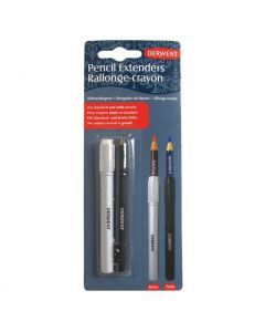Prelungitor creion DERWENT Professional, lemn, 2 buc/ set, doua dimensiuni (7 si 8 mm), blister, neg