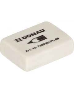 Radiera dreptunghiulara, 41x21x11mm, pentru creion, DONAU - alba