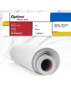 Rola Hartie Plotter Premium A0, 80gr, 841mm x 50m, Optima