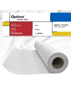 Rola Hârtie Plotter A0++ Optima Premium - 80gr, 1067mm x 50m