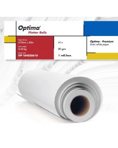 Rola Hartie Plotter Premium A1+, 80gr, 610mm x 50m, Optima