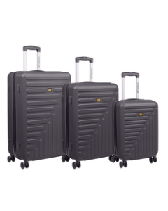 Set 3 trolere /valize CATERPILLAR Rockford (20/24/28 inch) 35L, 59L, 92L, material ABS - negru