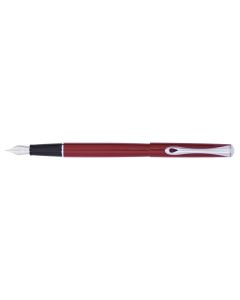 Stilou Diplomat Traveller, cu penita M, din otel inoxidabil - dark red