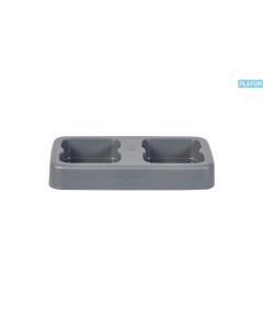Suport plastic pentru 2 cosuri reciclare selectiva (2 x 75L), 79 x 39 x h8.5cm, PLAFOR Fit