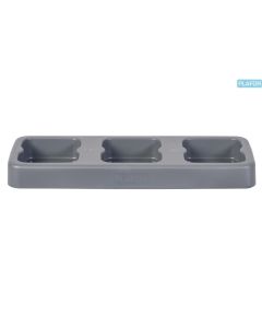 Suport plastic pentru 3 cosuri reciclare selectiva (3 x 75L), 118 x 39 x h8.5cm, PLAFOR Fit