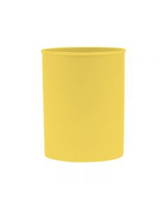 Suport plastic, cilindric, pentru instrumente de scris, D78mm, H-10cm, DONAU Life - galben pastel