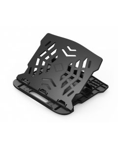 Suport laptop, 25.5 x 2.2 x 28 cm, baza pivotanta, Q-Connect - negru