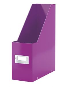 Suport vertical LEITZ WOW Click & Store, pentru documente, carton laminat, A4, mov