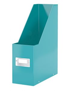 Suport vertical LEITZ WOW Click & Store, pentru documente, carton laminat, A4, turcoaz